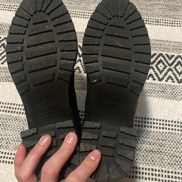 Thursday Knockout Black Leather Heeled Boots - Picture 9 of 9